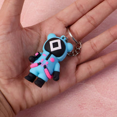 Squid Game themed silicone keychain