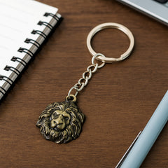 Keychain on white background