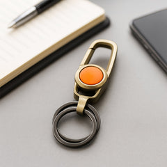 Durable Metal Keychain Carabiner Clip Hook Side View