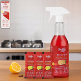 Pollic Kadam kitchen cleaner spray bottle and sachets