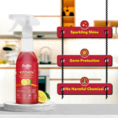Pollic kadam Concentrated Kitchen Surface Cleaner Refill Kit with Spray Bottle