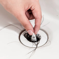 Close-up of hair trap strainer filter for sinks