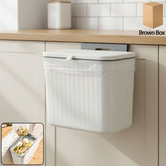 Wall mounted kitchen dustbin on cabinet