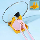 Multipurpose Kitchen Lid & Spoon Holder Stand on countertop