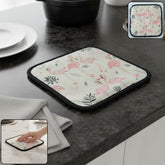 Printed heat resistant kitchen pot holder mat