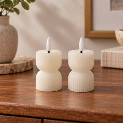 Battery hourglass candles table decor