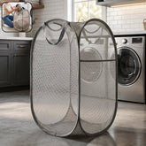Foldable Mesh Laundry Basket Clothes Storage Bag (1 Pc, Mix Design & Size)