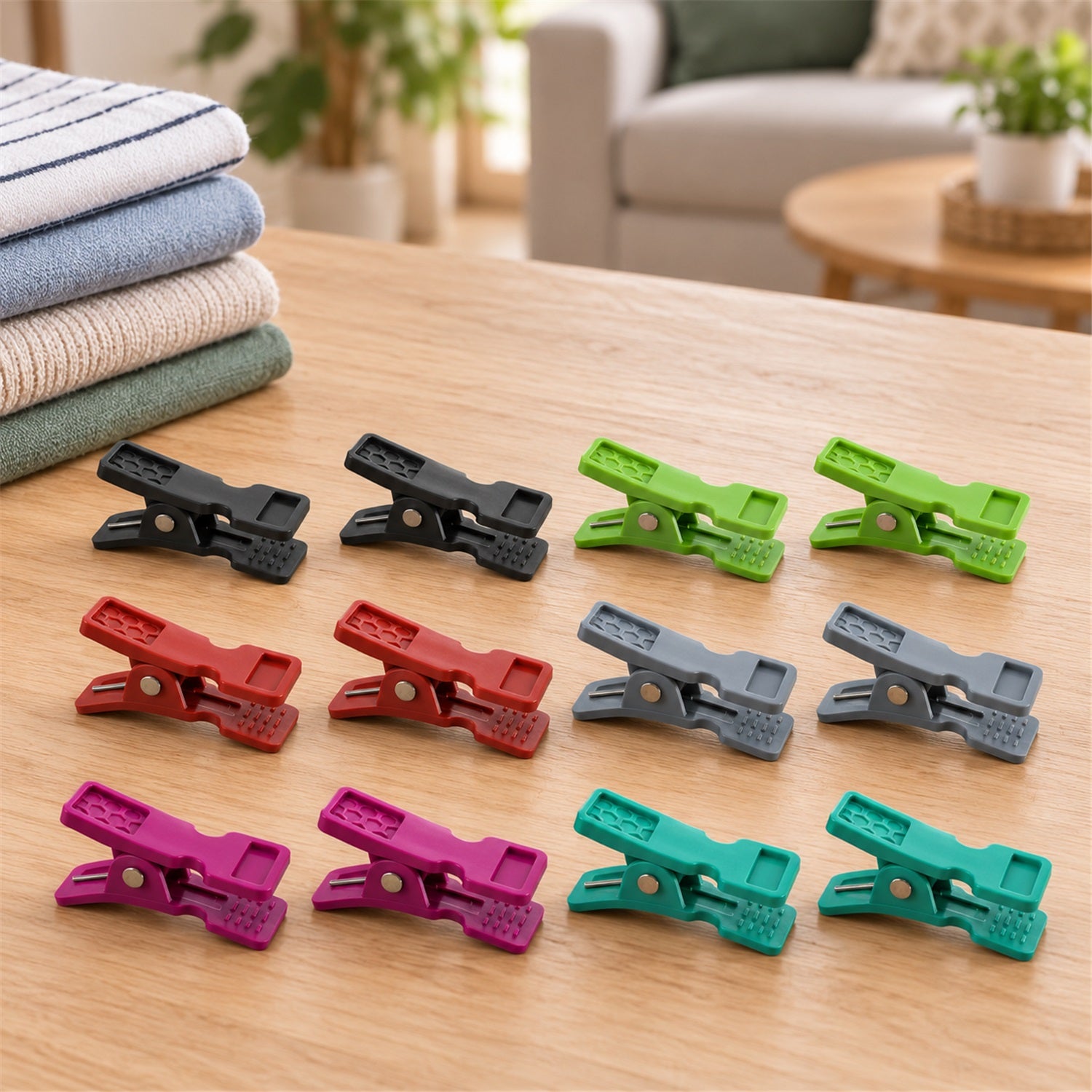 Travel Clothes Clips for Drying Clothes on Trips and Hotel Stays (12 Pc Set)