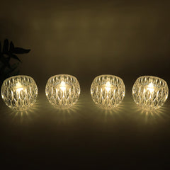 Crystal Design LED Tealight Candles (6 Pc / Set)