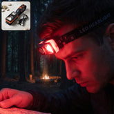 Inductive LED head lamp rechargeable motion sensor headlight