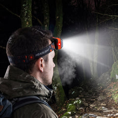 Headlamp worn while working in low light