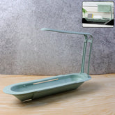 Adjustable telescopic sink storage rack with sponges & brush
