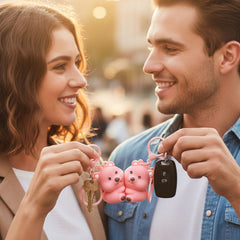 Cute Teddy Bear Keychain Detail