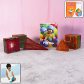 32-piece colorful magnetic building tiles set