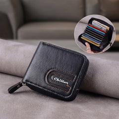 Side angle of compact cardholder wallet