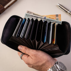 Premium Zip-Around Card Holder Wallet (1 Pc)