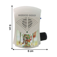 Back view of Electric Mantra Bell with LED Light & power plug