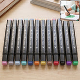 Acrylic Dual Tip Marker Watercolor Pen Set 12 Pc