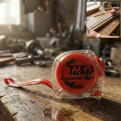 Professional 5-meter measuring tape in transparent case