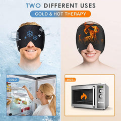 Reusable ice pack head wrap