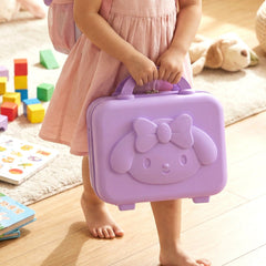 Open Kids Bear-Shaped Carry Case showing interior compartments