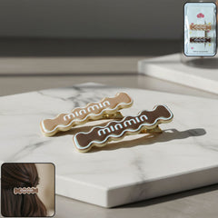 Stylish Wavy Hair Clip angled view