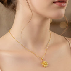 Elegant Gold Finish Floral & Traditional Pendant Necklace (1 Pc, Mix Design)