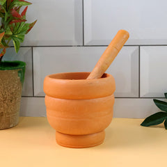 Close-up of plastic mortar