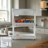 Prexo multipurpose 3 layer kitchen storage rack organizer
