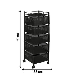 Multipurpose Kitchen Storage Cart with caster wheels