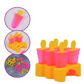 6-piece plastic kulfi maker mould set for homemade frozen treats
