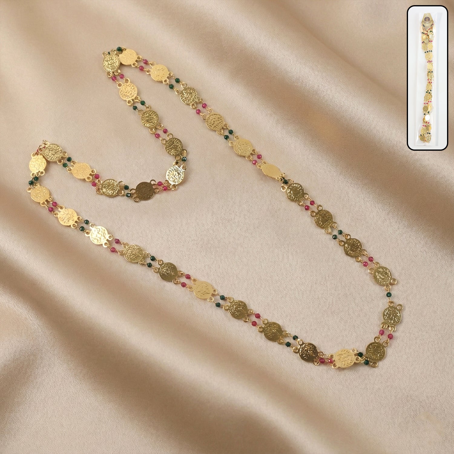 Gold-tone coin necklace