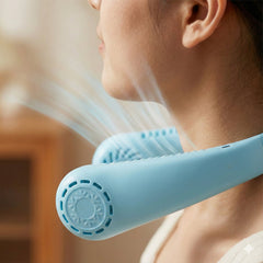 Comfortable wearable neck fan for indoor and outdoor cooling