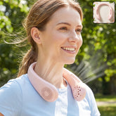 USB rechargeable portable bladeless neck fan for hands free cooling