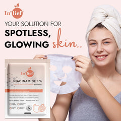 Soothing & moisturizing facial sheet mask applied