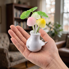 LED Dream Night Light, Auto ON / Off Sensor Mushroom Lamp (Multicolor)