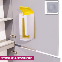 Wall clip bag storage dispenser for single bag pull