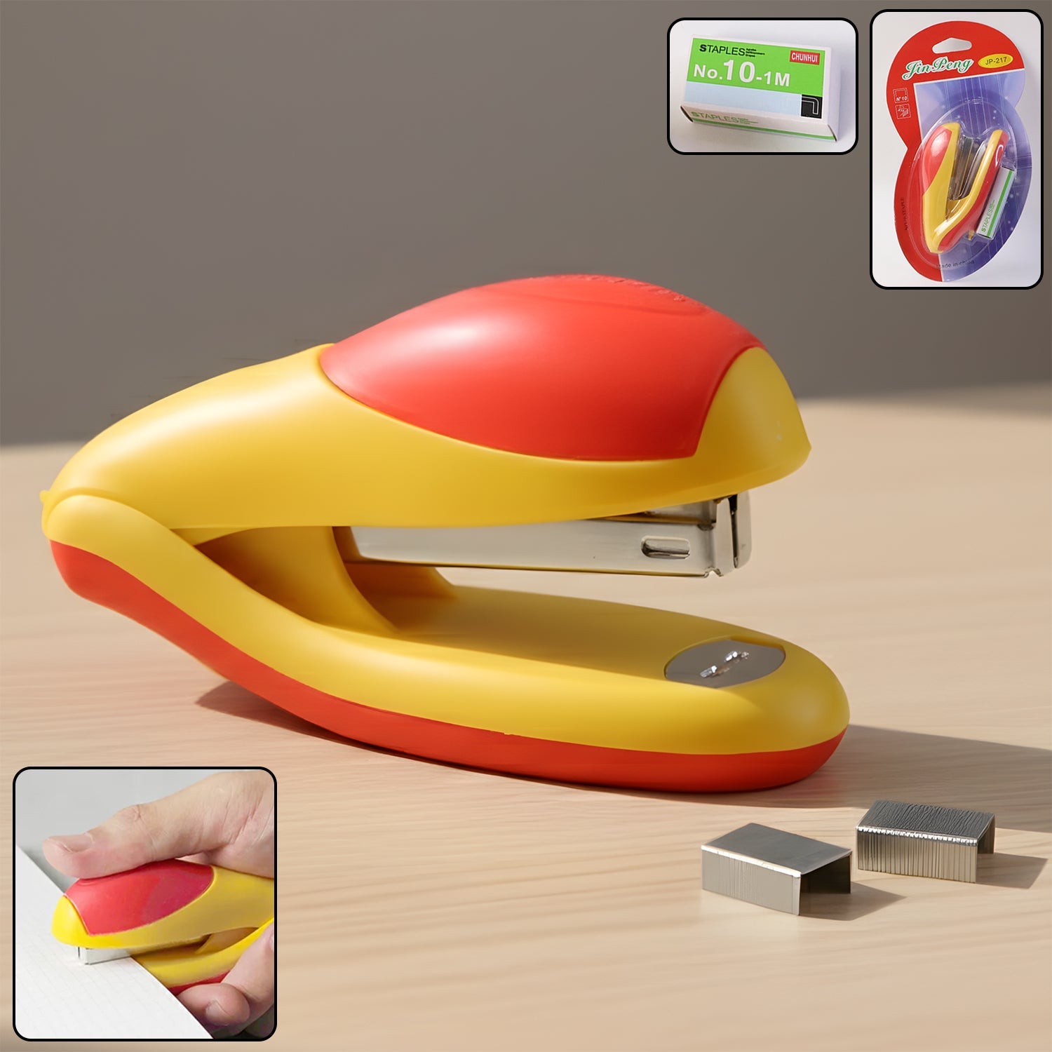 Heavy-Duty Desktop Stapler with Ergonomic Grip
