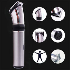 Rechargeable hair trimmer with adjustable comb