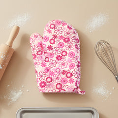 Designer Multicoloured Oven Mitt and Pot Holder (24 Cm)