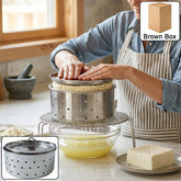 Stainless Steel Paneer Maker Mould with Lid for Cheese and Tofu Press (1 Pc)