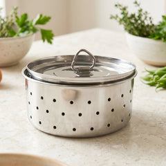 Stainless Steel Paneer Maker Mould with Lid for Cheese and Tofu Press (1 Pc)