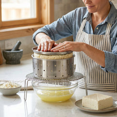 Stainless Steel Paneer Maker Mould with Lid for Cheese and Tofu Press (1 Pc)