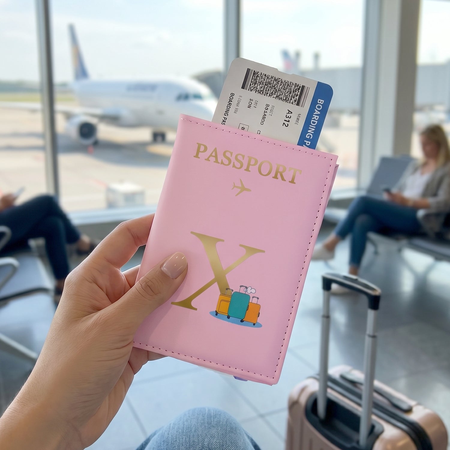 Travel passport holder wallet with stylish mix design
