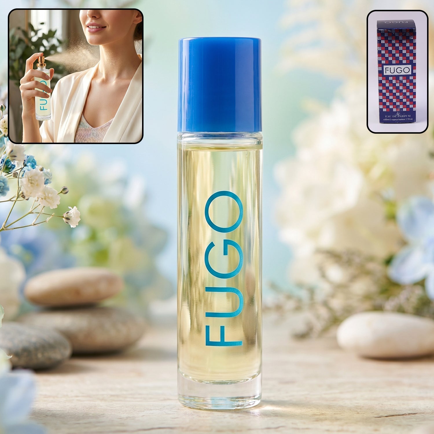 FUGO Eau de Parfum bottle in elegant packaging