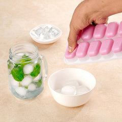 Pink plastic ice cube mold tray