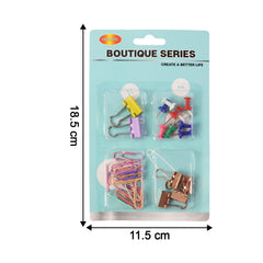 Binder Clips and Push Pins Combo