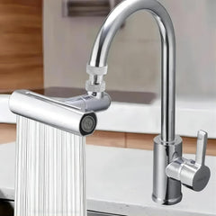 Side view of adjustable plastic shower head