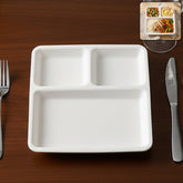 Plastic 3-Compartment Dinner Plate