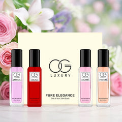 OG Beauty Luxury Pure Elegance Eau De Parfum Gift - (4 Pc / Set / 20 ML)